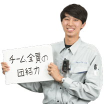 チームの一員として求められていることは？「チーム全員の団結力」